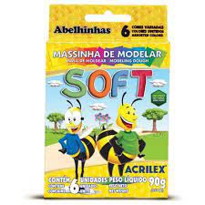 Massinha Soft C/6 Cores - Acrilex