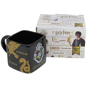 Caneca 300ml Cubo Hogwarts Casas - Zona