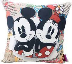 Almofada 40x40cm Fibra Veludo Mickey/minnie - Zona