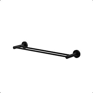 Porta Toalhas Duplo Para Banheiro 45cm Black Satin Athenas 1031045AT
