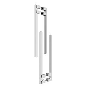 Par de Puxador em Aço Inox Escovado 30cm Modelo Athos Para Portas Madeira/Vidro Grego Metal