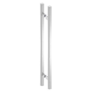 Puxador Para Porta Inox Polido Alto Brilho 100cm portas de madeira/vidro temperado/pivotante/alumínio Modelo Rhodes