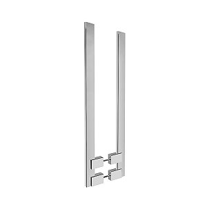 Par de Puxadores para Porta Modelo Ares em Inox Alto Brilho 50cm Grego Metal