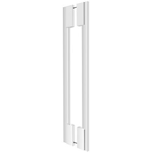 Puxador Duplo Aço Inox Alto Brilho 130cm Modelo Zeus Para Portas de Vidro e madeira Grego Metal