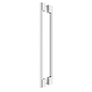 Puxador Duplo Para Portas Modelo Orfeu Em Aço Inox Alto Brilho 3000OF