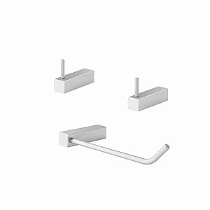 Kit Acessórios De Banheiro Sparta Aço Inox Escovado 2020SP