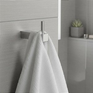 Cabide Quadrado Troia Suporte Parede Para Banheiro Box e Pia Lavabo Grego Metal