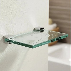 Saboneteira Troia Suporte Vidro Para Banheiro Box e Pia Grego Metal