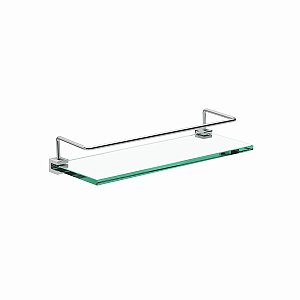 Prateleira Com Proteção Porta Shampoo Em Vidro Troia