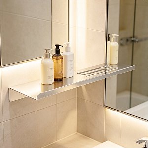 Prateleira Porta shampoo Em Aço Inoxidável Para Banheiro Suporte Para Parede Grego Metal