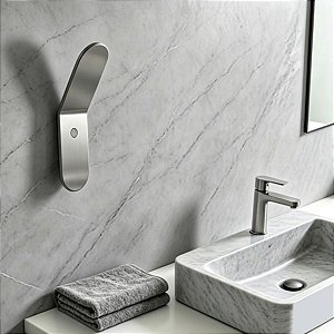 Cabide Agata Suporte Gancho Em Aço Inox Para Banheiro, Pia, Box e Lavabo Acessório Grego Metal