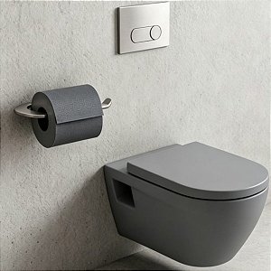 Porta Papel Higiênico Suporte Papeleira Aço Inox Para Banheiro e Utilidades De casa Grego Metal