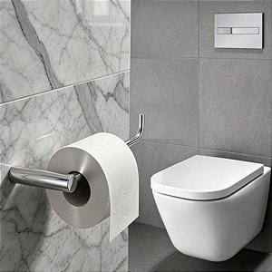 Porta Papel Higiênico Redondo Orion Para Banheiro Lavabo Acessório Grego Metal