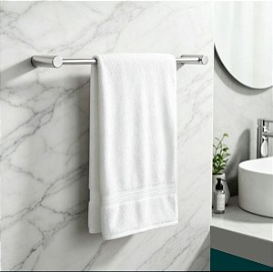 Porta Toalha De Rosto Redondo Orion 32cm Para Banheiro, Lavabo, Pia e Box Acessório Grego Metal