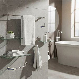 Kit De Acessórios Para Banheiro Orion Lavabo Box E Pia 2110OR Grego Metal