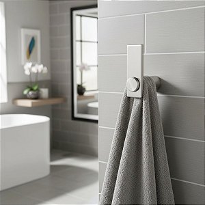Cabide Patmos Aço Inox Suporte Parede Para Banheiro Grego Metal