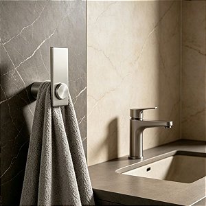 Cabide Toalheiro Gancho Patmos Em Aço Inox Escovado Para Banheiro Acessório Grego Metal