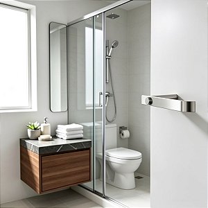 Porta Papel Higiênico Patmos Aço Inox Suporte Parede Grego Metal