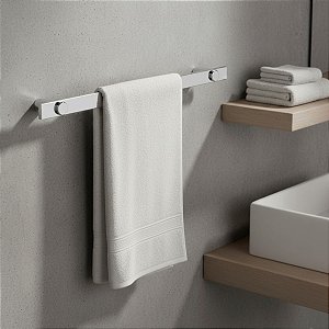 Porta Toalha De Rosto Patmos Aço Inox Suporte Parede Grego Metal