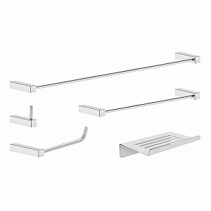 Kit De Banheiro Acessórios Em Aço Inox Sparta 2180SP