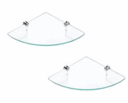 Prateleira Porta Shampoo Canto Suporte Vidro Para Banheiro Orion