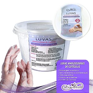LUVA ECONOMICA COM CREME EMOLIENTE - 50 UNIDADES