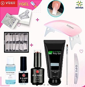 Kit Polygel portátil faça você mesma suas unhas