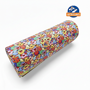 Cobertura de EVA em rolo com Tecido Estampado Emoji