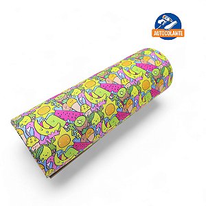 Cobertura de EVA em Rolo com Tecido Estampado Tropical