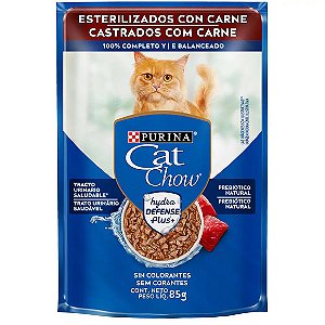Ração Úmida Cat Chow Castrados Carne 85g