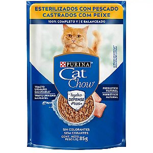 Ração Úmida Cat Chow Castrados Peixe 85g