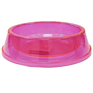Comedouro Plástico 160 ml Glitter Pet para Gato - Rosa 160 ml