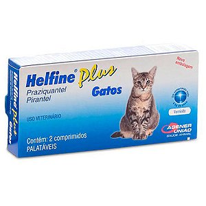 Vermífugo Helfine Plus Gatos 2 Comprimidos