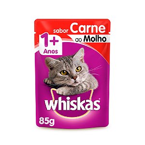 Whiskas Sache Adulto Carne ao Molho 85 g