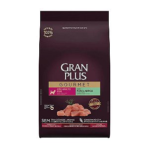 Ração Gran Plus Gourmet Cães Adultos Mini Peru e Arroz 1kg