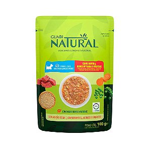 Ração Úmida Guabi Natural Cães Carne, Arroz e Vegetais 100 g
