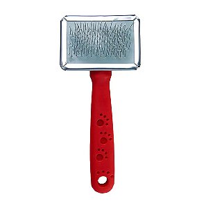 Rasqueadeira Aço Cabo de Plástico Vermelho HomePet Nº 1