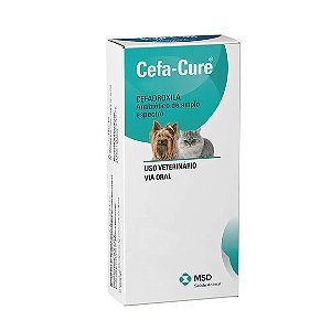 Antibiótico Cefa-Cure Cães e Gatos MSD 50 mg