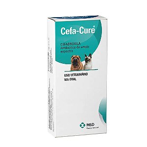 Antibiótico Cefa-Cure Cães e Gatos MSD 200 mg