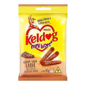 Petisco Bifinho Keldog Mini Bites Carne 50g