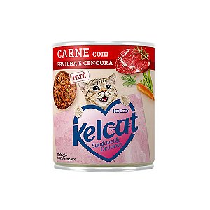Ração Úmida Kelcat Carne com Ervilha e Cenoura 280 g