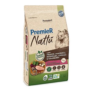 Ração Premier Nattu Cães Adultos Mandioca Pequeno Porte 10,1 kg