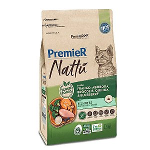 Ração Premier Nattu Gatos Filhotes Abóbora 1,5 kg
