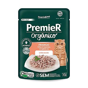 Ração Úmida Premier Orgânico para Gatos Adultos Frango 70 g