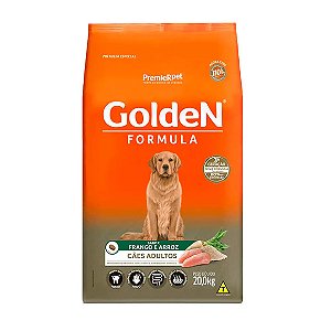 Ração Golden Fórmula Cães Adultos Frango e Arroz 20 kg