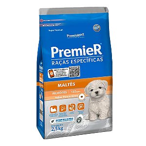 Ração Premier Raças Específicas Maltês Filhotes Peru e Arroz 2,5 kg