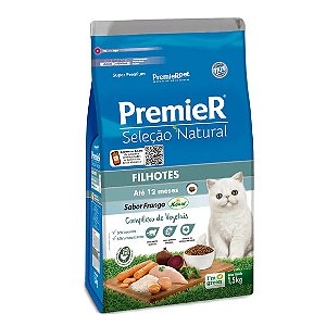 Ração Premier Seleção Natural Gatos Filhotes Frango 1,5 kg