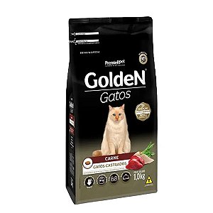 Ração Golden Gatos Castrados Carne 1 kg