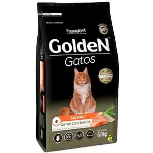 Ração Golden Gatos Castrados Salmão 6 kg
