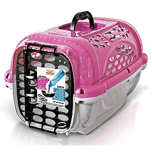 Caixa De Transporte Cães Panther Rosa N. 01